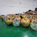 Wholesale Outdoor 40cm 50cm 1m 1.5m 2m Iridescent Rainbow Disco Ball Balloons Hanging Pink Red Gold Silver Black Big Mirror