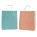 Custom Printed Your Own logo Paper Bags Wholesale Stock Gift Food Grocery Coloured Handle Kraft Paper Bags
