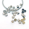 Stainless Steel Spacer Beads Jewelry Findings Crystal Beads Through-hole Connector Diy Bracelet Necklace Beads Accessories