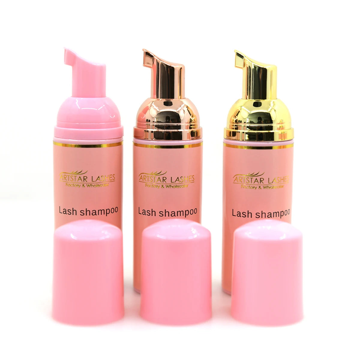 Premium Private Label Gentle Foam Lash Shampoo No Burning 60ml 100ml Plastic Liquid Shampoo Brush
