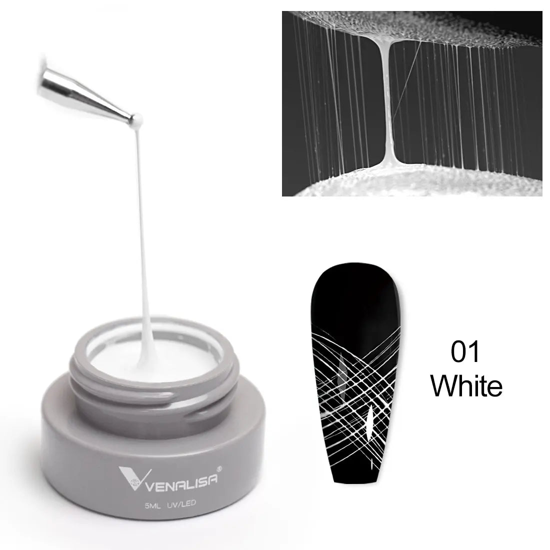 VENALISA  Newest Spider Gel Super Stretchy Sticky Easy Paint 5g Color OEM Silk Drawing UV Gel 12 Colors