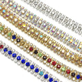 Factory Direct Sale High Grade Custom Size Colors Metal Chain Rhinestone 3-Row Claw Cup Chain Dress Shoes Hat Decorative DIY
