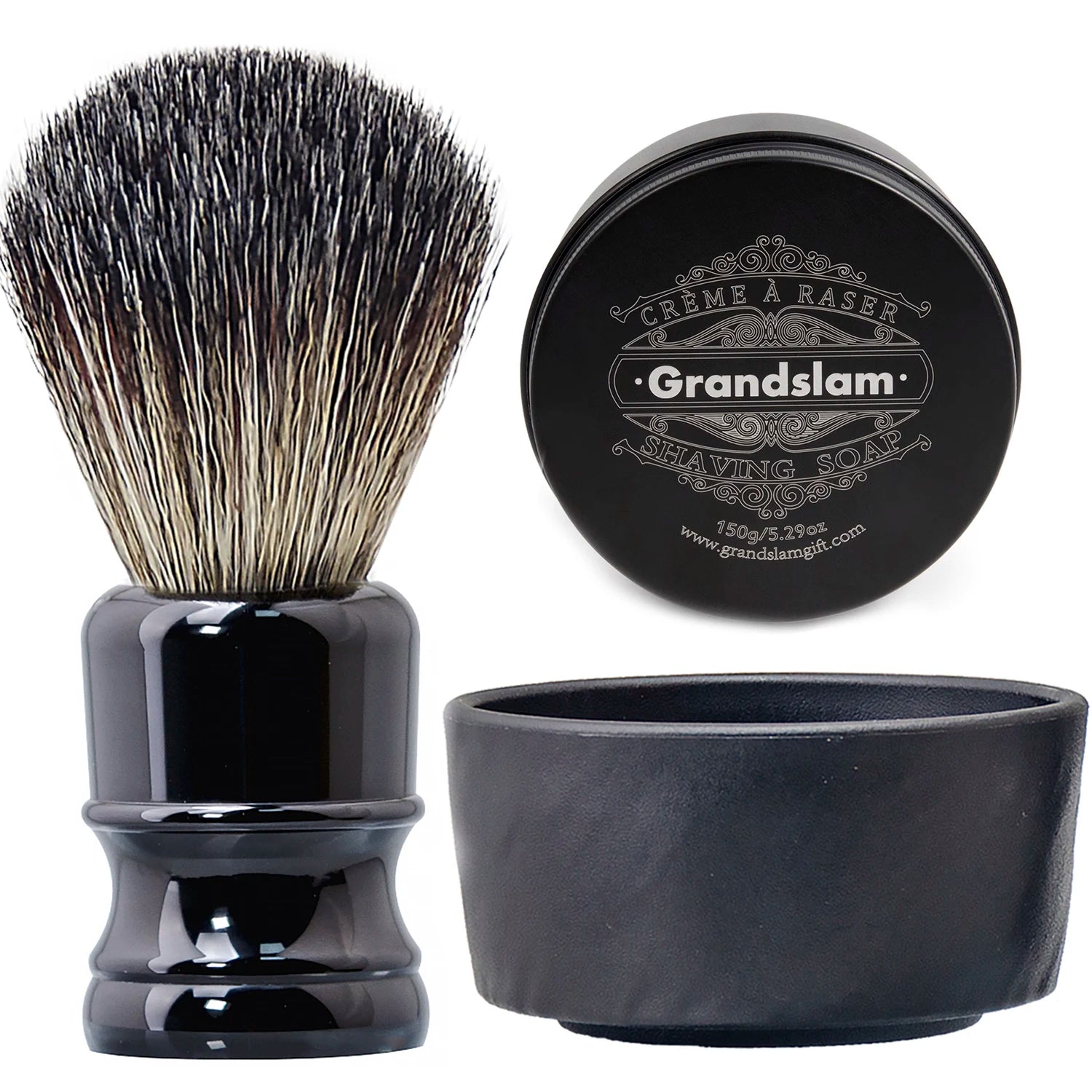 ZY Shaving Brush Kit Barber Brush Resin Handle Synthetic Hair Brush Shaving Bowl Soap Shaving Barber Shop Bathroom Beard Care