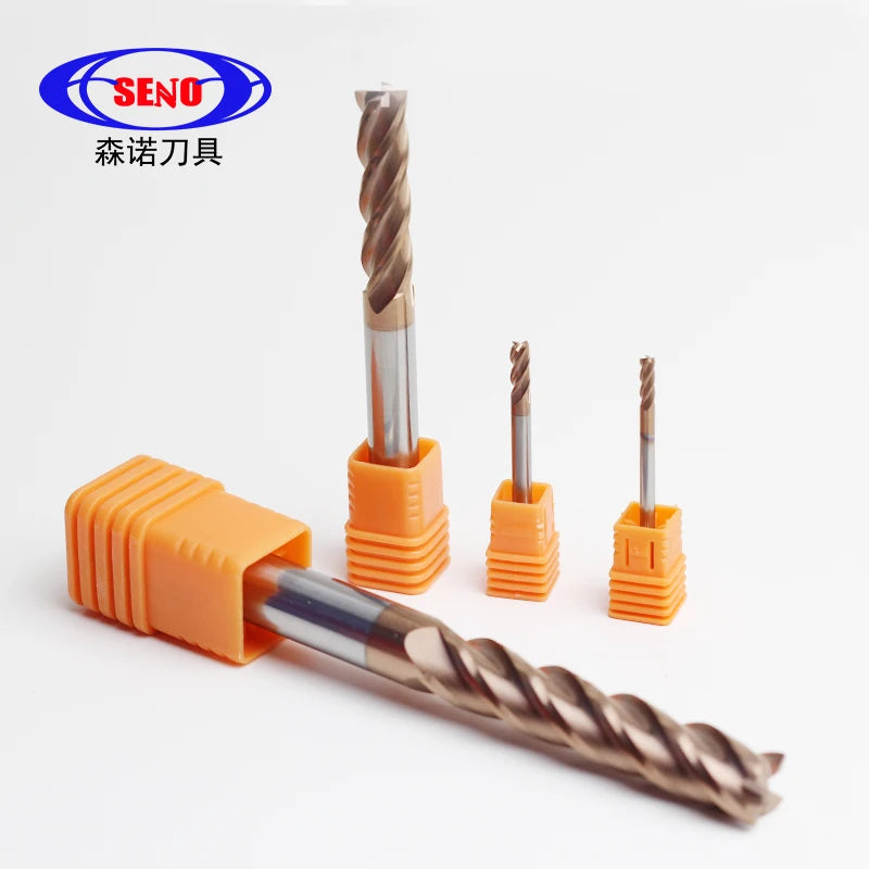 Strawberry Fresa Solid Carbide End Mills Cnc 4Mm 6Mm 4 Flute Spiral up 1/4 Carbide Cutter End Mill 2F 3/8 Compression Router Bit