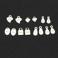 925 Sterling Silver Logo Platelock Heart Charm Handmade DIY Jewelry Findings & Components Bulk Wholesale Price Silver Color MegaBDM
