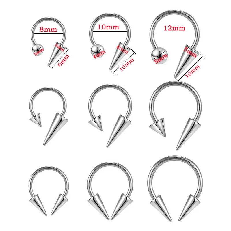 Getta Hot Sale Stainless Steel Labret Piercing Sexy Lips Ring Cartilage Earring Helix & Tragus Septum Jewelry for Weddings