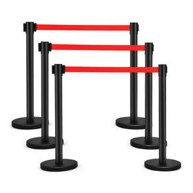 China Factory Wholesale Crowd Control Retractable Belt Queue Barrier Pole Queue Line Plastic Traffic Barrier