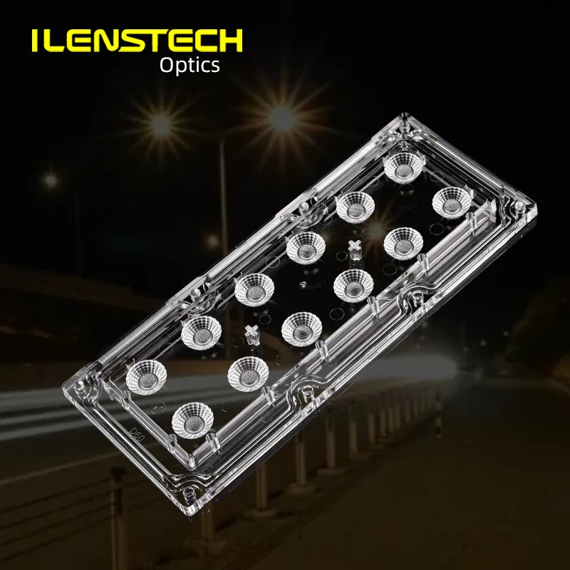 ILENSTECH Newest ILENS796 Series 2x6 Optical Lens 60 Degree Floodlight Lens for 3030 3535 5050