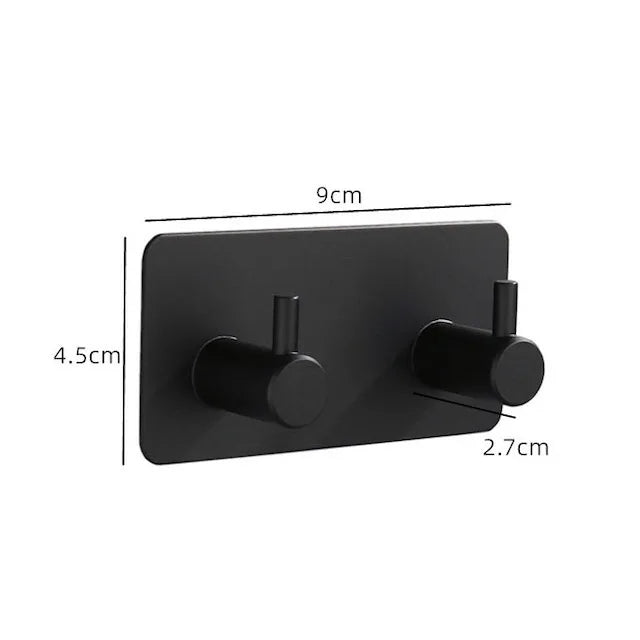 Coat Hooks Custom Kitchen Hanger Heavy Duty Shower Adhesive Brushed Nickel Bathroom 2 Towel Hooks for Wall