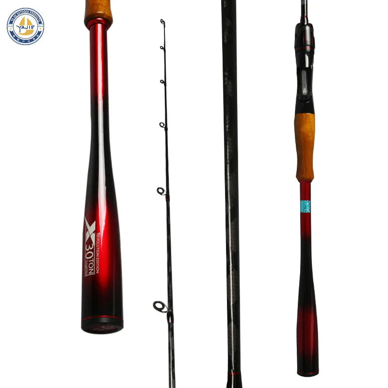Pesca Peche OEM ODM 1.98m 2.44m 2 Section Sea Fishing Rods Carbon Fishing Spinning Rod Casting Slow Pitch Jigging Rod