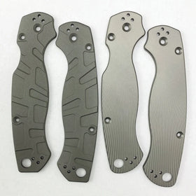 Customized CNC Machined Polished Titanium Knife Scales for Spyderco Para 2 Folding Pocket Knife EDC