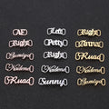 Sneakers Personalized Stainless Steel Unique Pendant Charm Nameplate Buckle Leisure Jewelry Custom Name Shoe-buckle Kids Adult MegaBDM