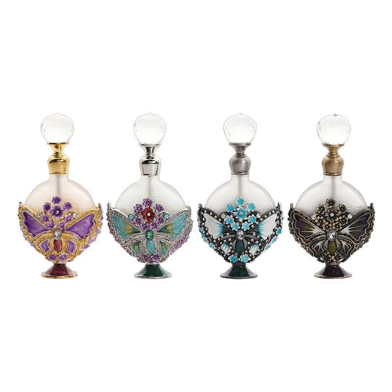 8ML/10ML  Mini Empty  Luxury  Metal  Perfume Bottles with a butterfly Motif