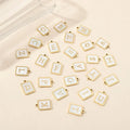 Beimai OEM Charms for Jewelry Making Accessories 26 Letters Shell Gold Plated Stainless Steel Shell Pendant