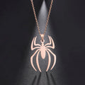 Punk Spider Pendant Necklaces for Women Men Silver Color Stainless Steel Necklace Choker Fashion Jewelry Bijoux Femme
