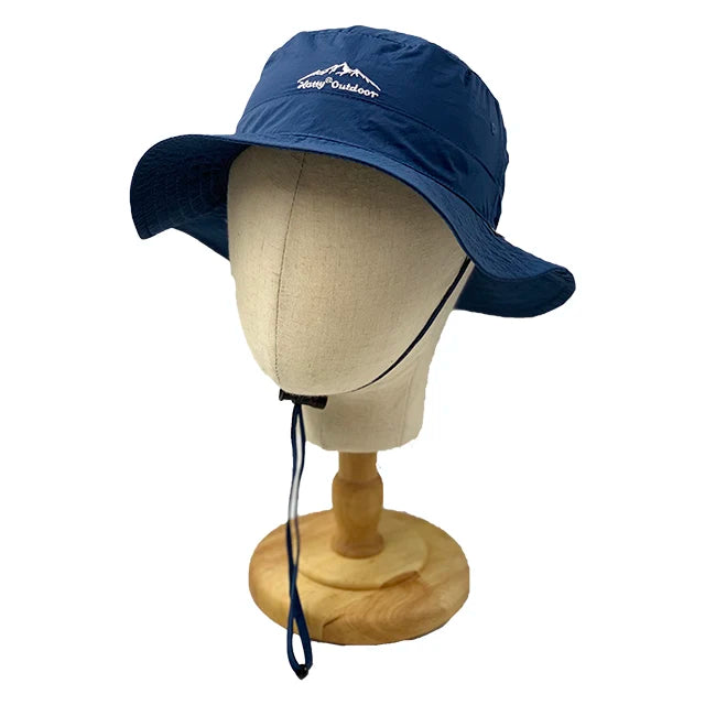 Wholesale Custom Logo Outdoor NYLON POLYESTER UPF50+ Sun Bucket Fishing Hat for Women Men