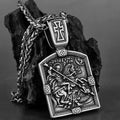 Viking Style Men's Personality Fashion Hip Hop Stainless Steel Pendant Necklace Cross Amulet Pendant Necklace for Men