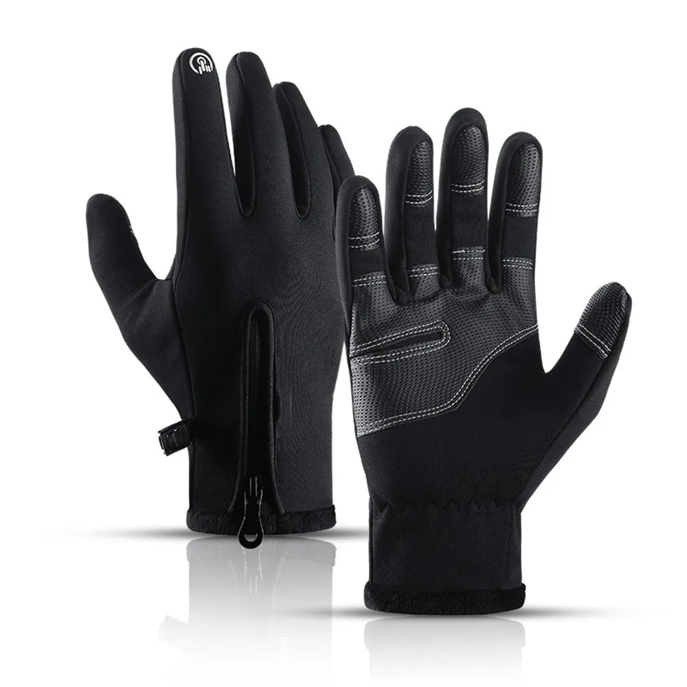 Men Anti-slip Thermal Cycling Riding Sports Full Finger Gloves Waterproof Warmer Touch Gloves for Winter