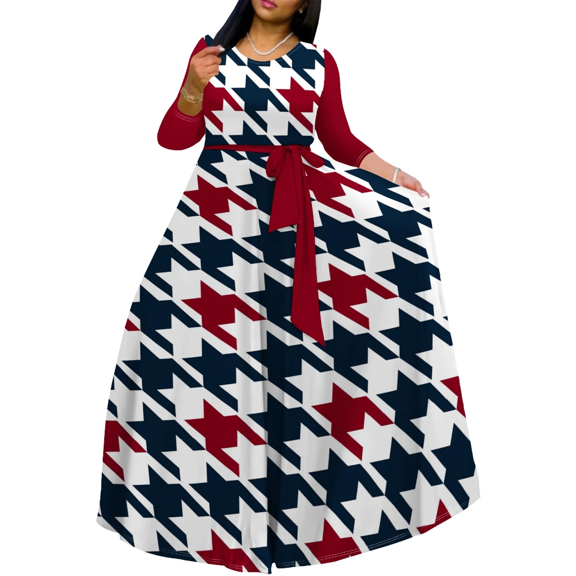 Custom Casual Oversized Flowy Maxi Dresses for Women with Unique All-Over Prints & Artistic Designs