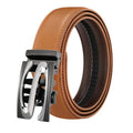 LQbelt New Men's Automatic Buckle Leather Belts for Men White Ratchet Belt Custom LOGO Wholesale Stock Factory