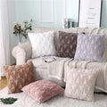 New Design Custom 3D Embroidery Polyester Super Soft Velour Fabric Cushion Cover Pillow case Covers