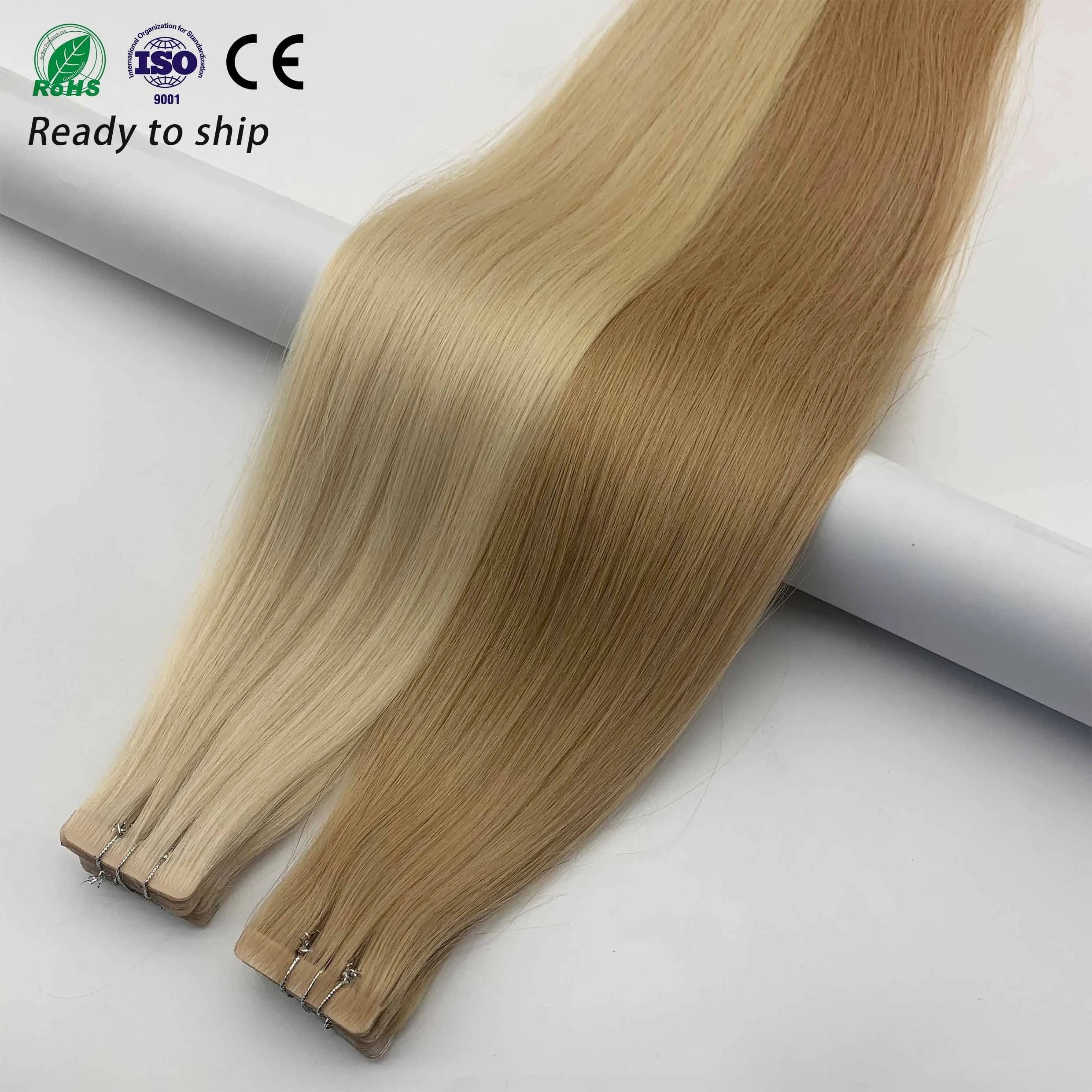2025 Factory Wholesale in Stock Unprocessed Cuticle Aligned Raw Virgin European Hair Injection Invisible Tape in Hair Extensions