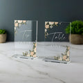 Rectangle 5x7 Blank Frosted Acrylic Arch Sign Blank Custom Print Flower Wedding Table Numbers for Restaurant