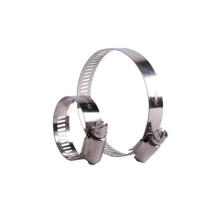 Hose Clamp 304 Stainless Steel 11 Size Adjustable Automotive and Mechanical Application Chemical Industry Fuel Line Clamp
