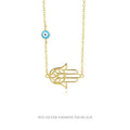 Simple Personality Clavicle Chain S925 Sterling Silver Hollow Fatima Hand Necklace Eye Clavicle Chain Fashion Jewelry Necklace