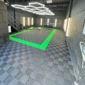 Garage Floor Tiles Vinyl 40*40*1.8cm Plastic Tiles Floor Car Wash Work Shop Interlocking Tile
