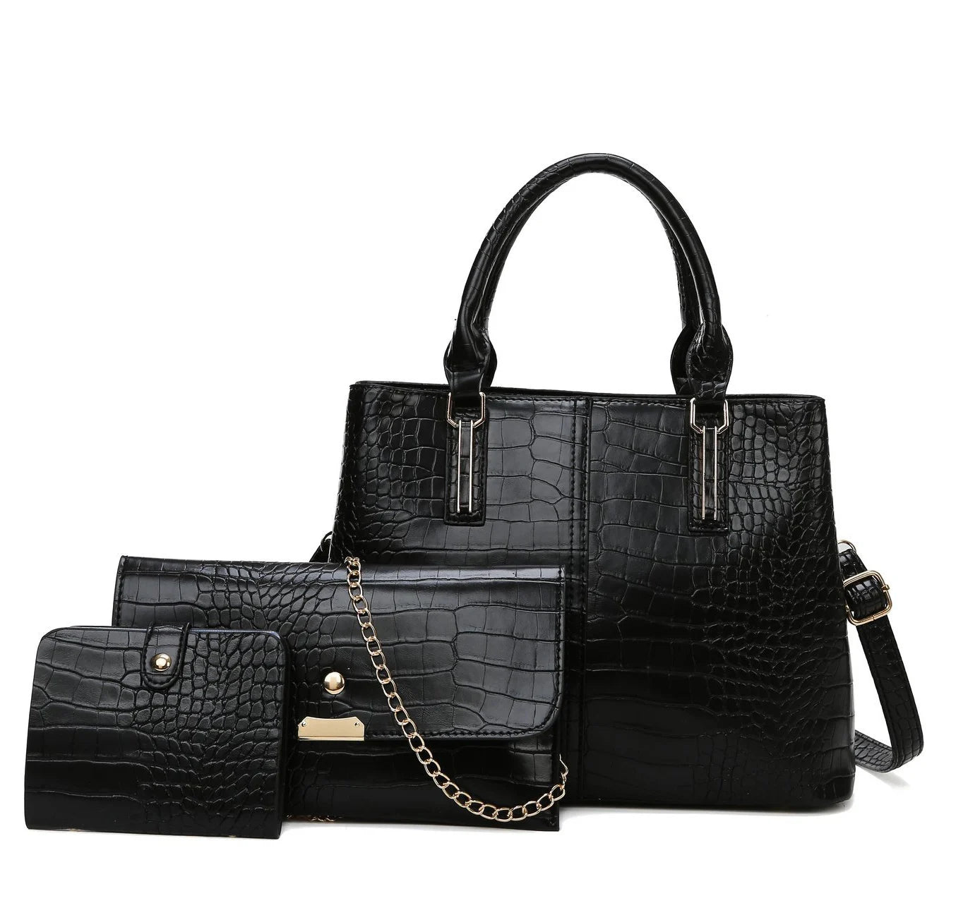 2022 New Hot Sale PU Leather Custom Female Hand Bag 3 in 1 Handbag Set Women's Shoulder Bags Handbag