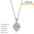 Fashion S925 Sterling Silver Flower Crown Designer Jewelry 1CT Oval Cut VVS1 GRA Moissanite Pendant Necklaces for Personal Gifts