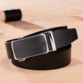 Premium Full Grain Cowhide Leather Ratchet Belt for Men Solid Brass Auto-Lock Custom Fashionable Western for Business/Casual