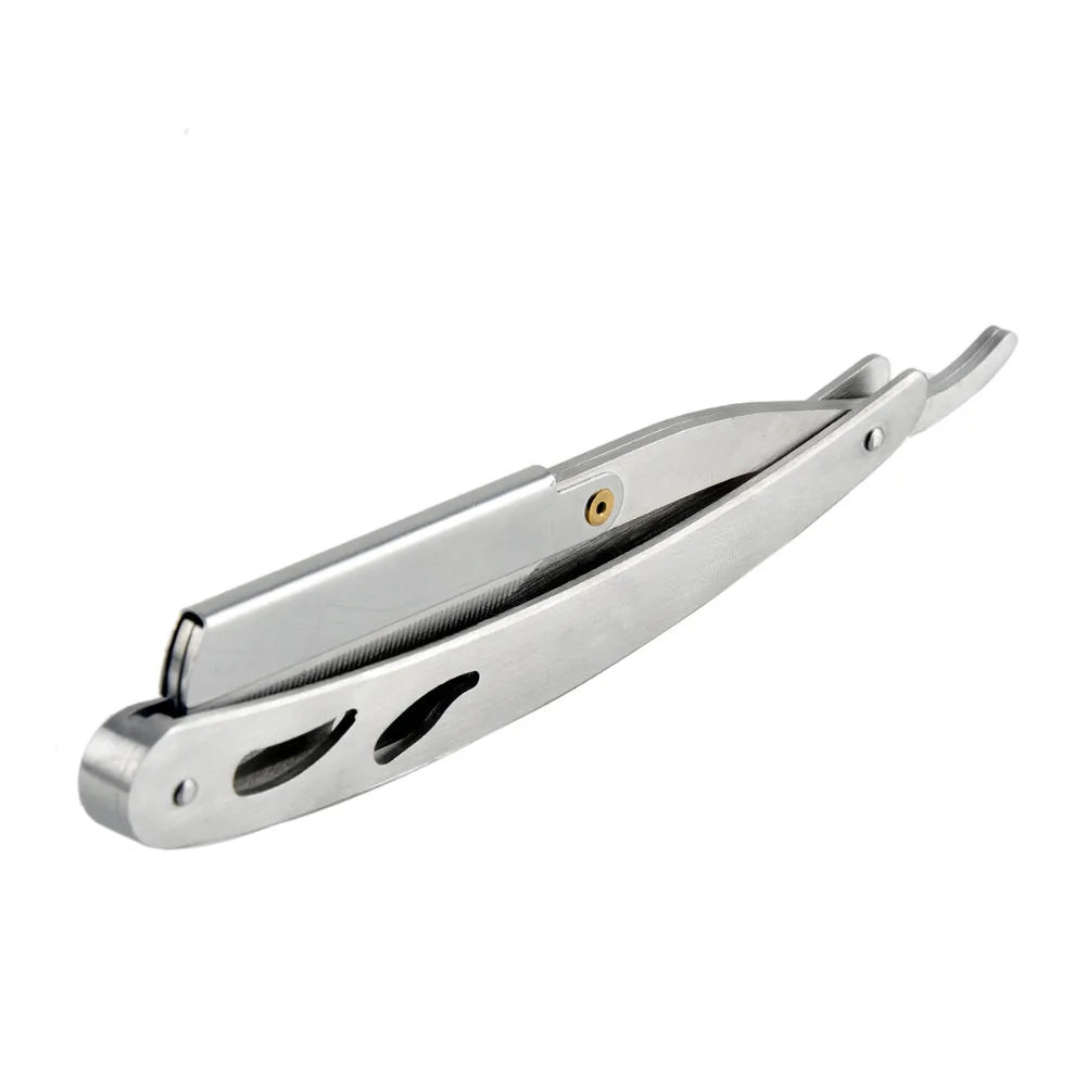 New Design Stainless Steel Straight Single Blade Barber Shaving razor Private Label Men's Shaving