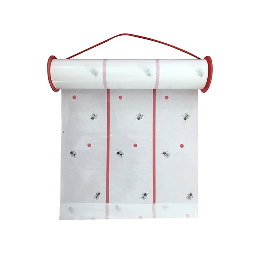 House Insect Catcher Hanging Sticky Fly Ribbon Strips Tape Fly Glue Roll