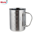 Stainless Steel Hiking Cups Sublimation Camping Mug Stainless Steel Mug with Folding Handle Large Capacity Outdoor Mug for Adult