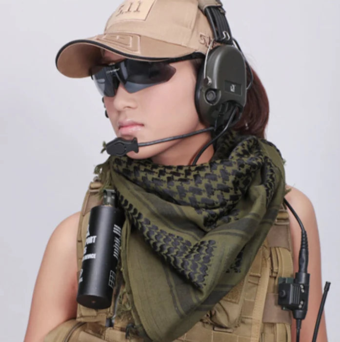 Men and Women Square Outdoor Shawl Arab Tactical Shemagh KeffIyeh Lightweight Scarf Thicken Head Wrap