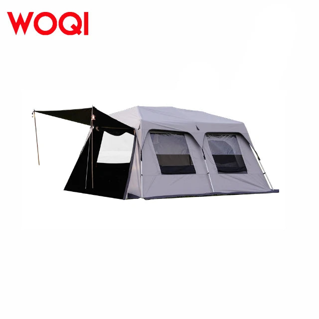 WOQI Water-Resistant Family Cabin Tent For12 People Adjustable Ventilation & Sunshade Entrance 5 Sided Roomy Design for Camping