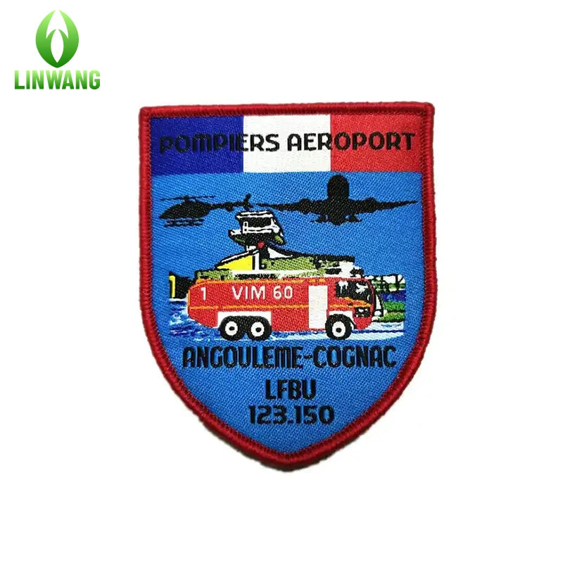 Woven Badges Wholesale Cheap Fashion Woven Embroidered Badges Custom Embroidery Patch