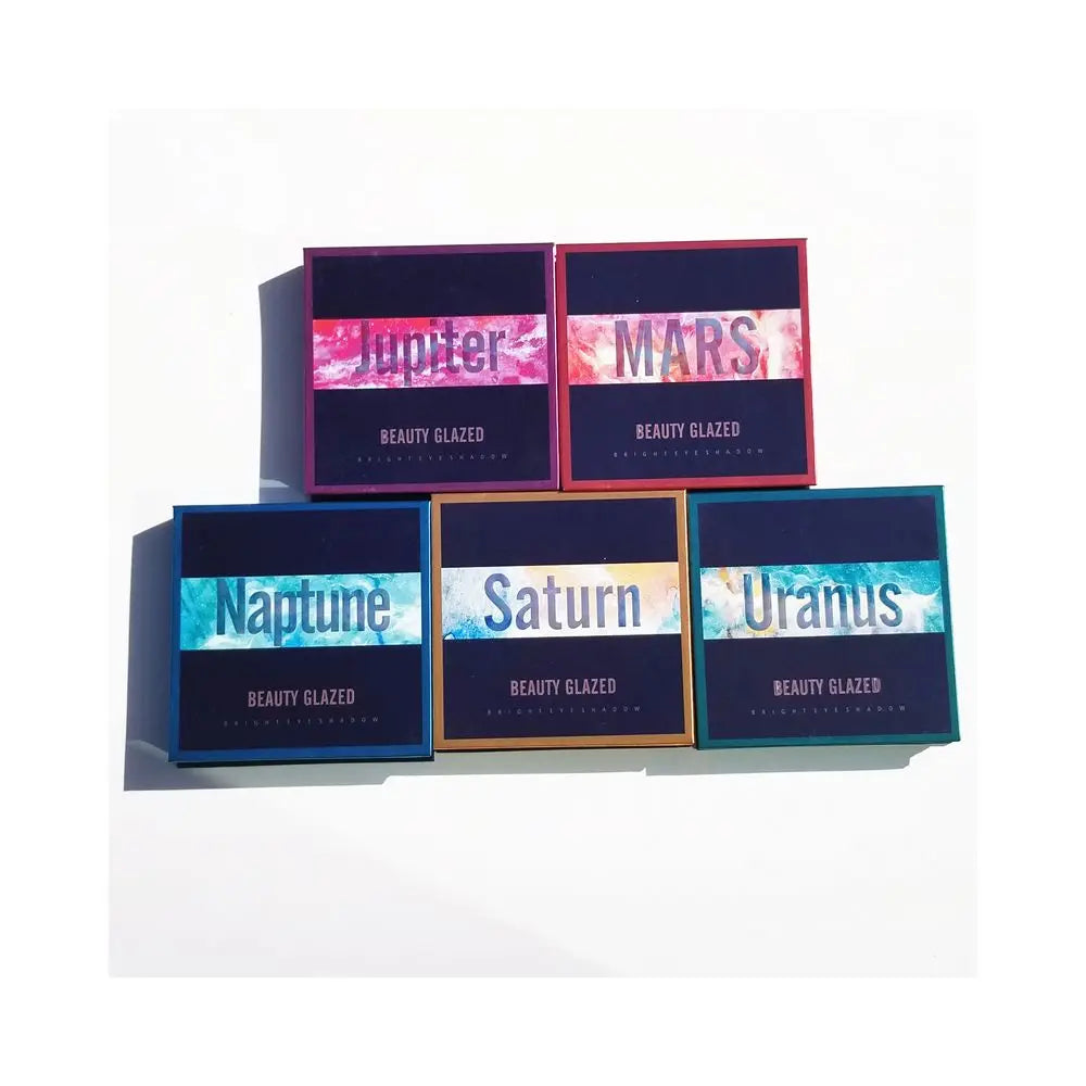 Dark Skin Tone Holographic Shiny Glitter Eyeshadow Palette Metallic Diamond Makeup Powder Palette