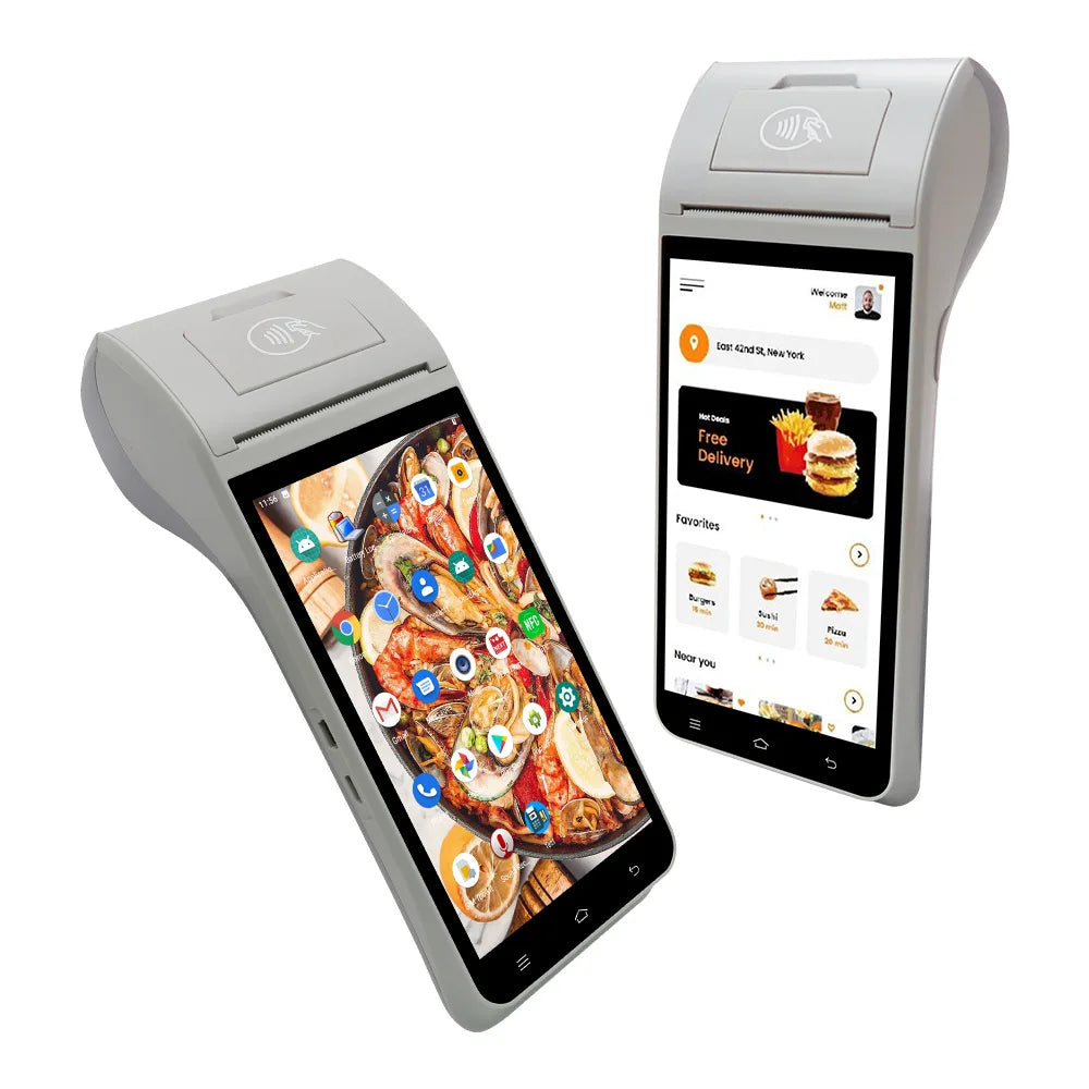 ODM 4G Android Handheld FBI STQC Certified Fingerprint Scanner POS ZCS Z91 GPS NFC Terminal POS with Printer for Top up