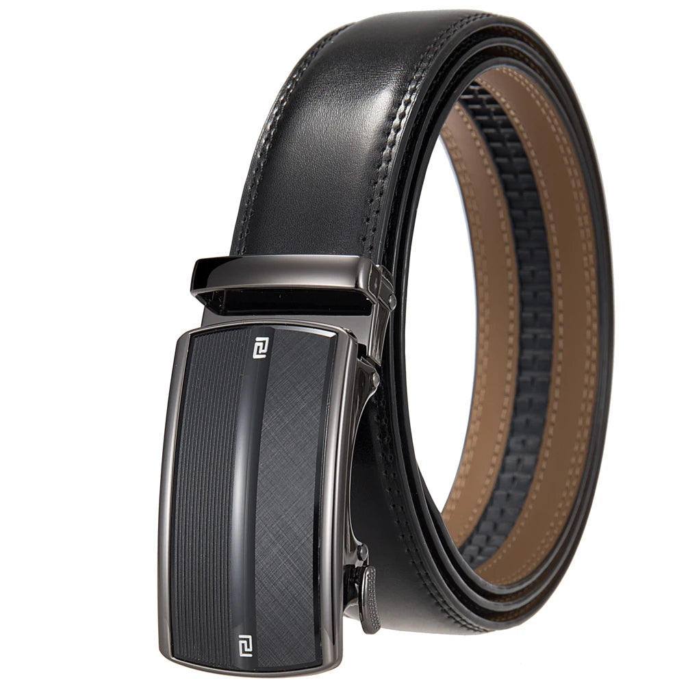 LY36-25622-1 Automatic Belt Buckle Men's Two-layer Leather Belt