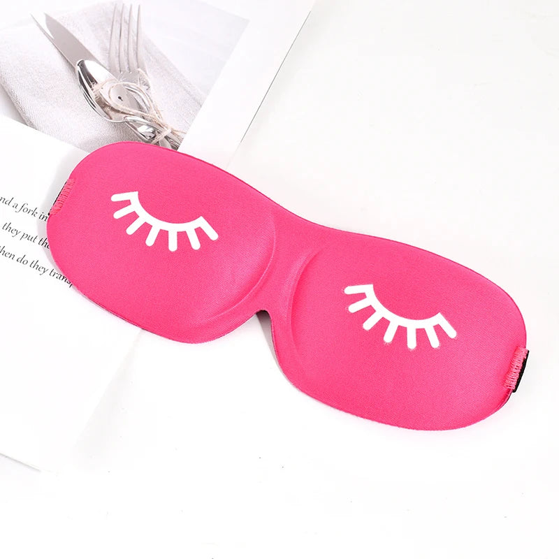 Adjustable Lash Funny 3D Eyelash Sleep Mask Soft Blackout Blindfold with Adjustable Strap
