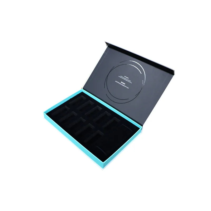 Luxury Empty Magnetic Paper Perfume Bottle Set Box With Foam Dividers Insert Recyclable Parfum Samples Bottle Gift Box Packaging