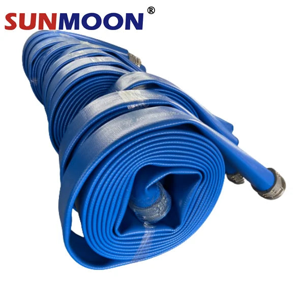 6inch 50bar TPU Square Layflat Hose Flexible Durable Super High Pressure Coal Mining Drainage Water Hose