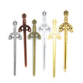 6 Color Alloy Antique Knight Sword Charms for Jewelry Making DIY Handmade Weapons Pendant 85*21mm M65