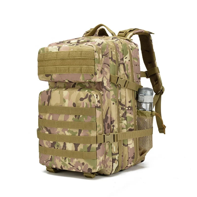 Large 45L Capacity Waterproof Tactical Backpack for Camping Hiking Hunting Durable Assault Rucksack for Outdoor Activities
