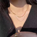 Certified 18K Gold Fine Snake Bones Chain Au750 Color Gold All-Match Adjustable Versatile Choker Shell Gold Wholesale