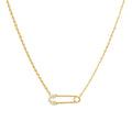Nagosa Trending Product S925 Sterling Silver 14k Gold Vermeil Cubic Zirconia Pin Pendant Necklace