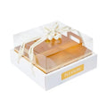 4" 6" Clear Recyclable Rigid Cake Box Handle Baking Birthday Cream Mousse Dessert Portable Packaging Matt Lamination Embossing
